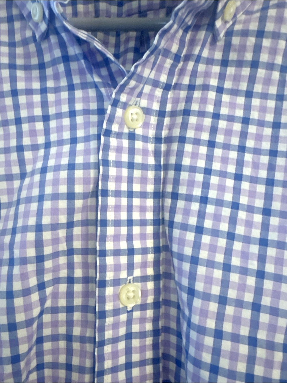 Ralph Lauren Plaid Button Down Shirt Blue Purple Long Sleeve Size L - Picture 5 of 9
